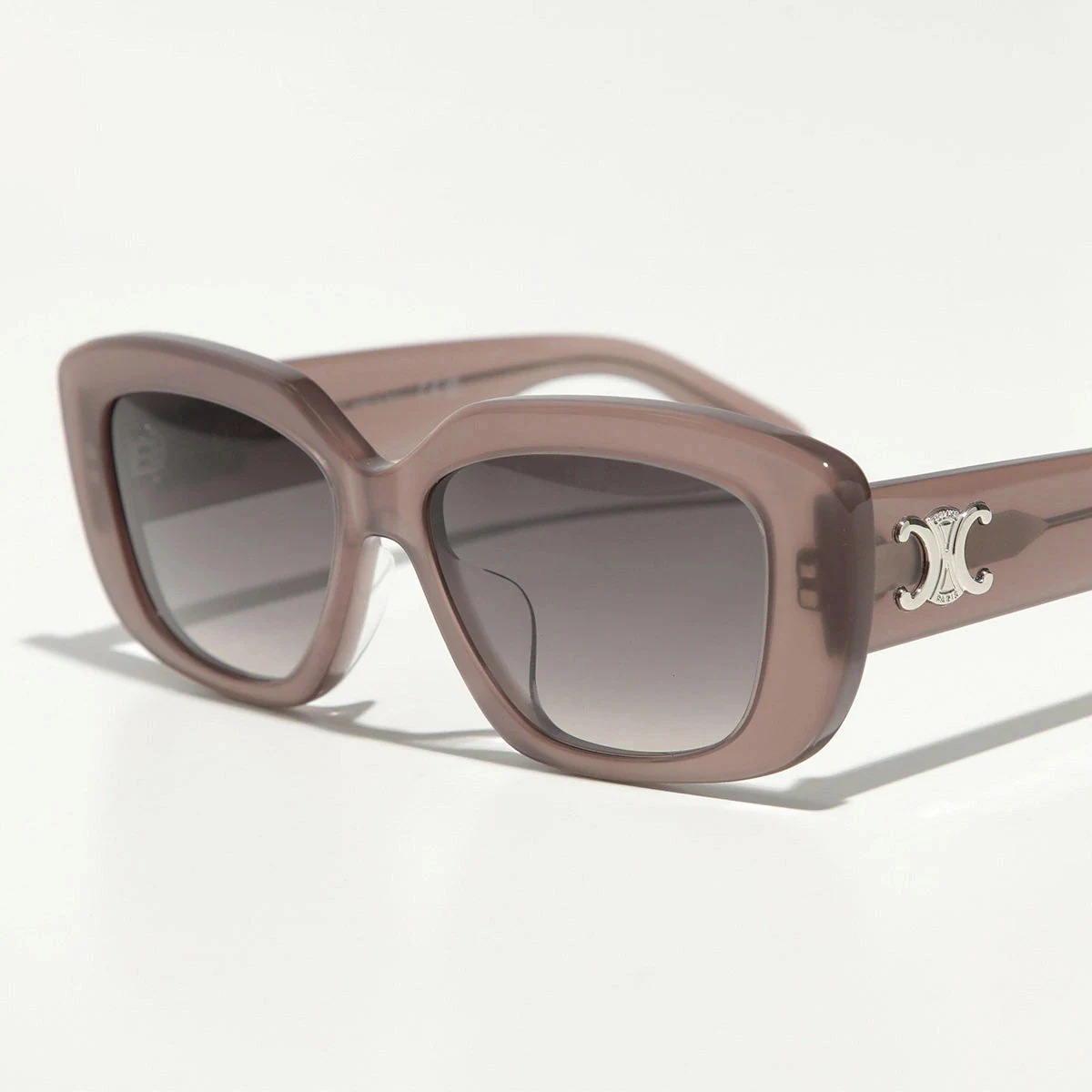 CELINE セリーヌ サングラス TRIOMPHE 04 トリオンフ CL40216U 45B 4S216CPLB.19MH レディース ウェリントン型 セルフレーム メタルロゴ ブラウンパープル