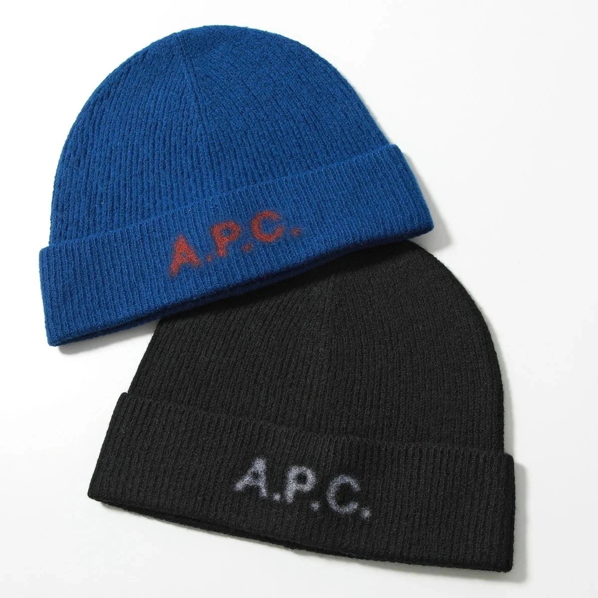 APC A.P.C. アーペーセー ニット帽 Harry WVBDK M25085 メンズ リブ ロゴ ビーニー メリノウール ニットキャップ カラー2色