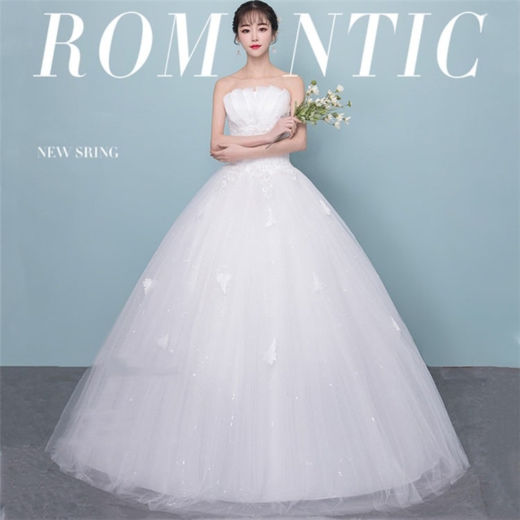 格安 ウエディングドレス 花嫁 ドレス 二次会 ウェディングドレス フォーマル パーティードレス オシャレ ロング丈 白いドレス 結婚式 後撮り ビスチェ 大きいサイズ 4,854円