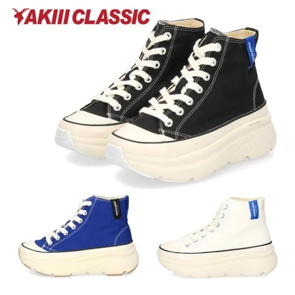 アキ クラシック レディース スニーカー AKIII CLASSIC AKIII RECOVERY COTTON HIGH AKC-0038 ダッドスニーカー ダッドシューズ ハイカット