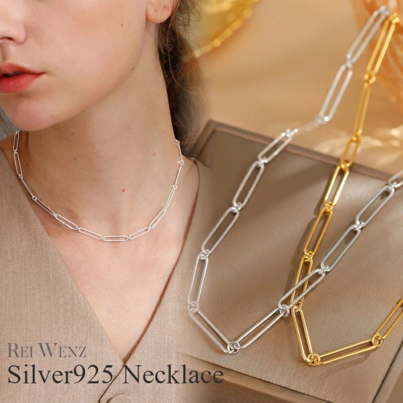 【高品質silver925】ネックレス コイン　プレート　楕円　シルバー925　大振り インスタ 大人かわいい おしゃれ シンプル レディース シルバー ゴールド 重ね 大人 ア