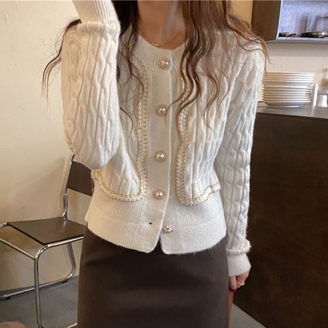 3color レディース トップス ニット カーディガン ニットカーディガン