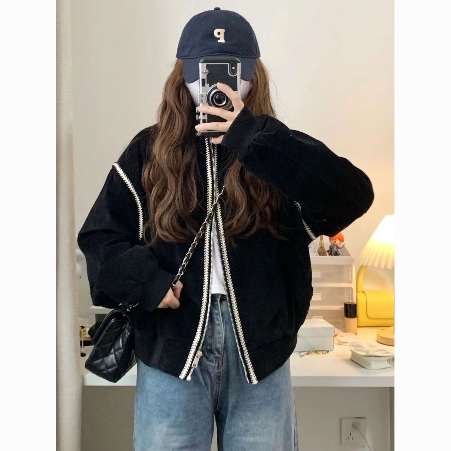 韓国ファッション 秋冬 レトロ ゆったり 野球服 ニッチデザイン ジャケット おしゃれ 快適 レディース トップス