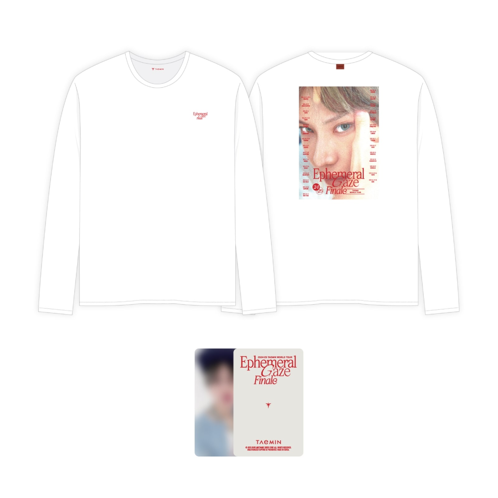 SHINee TAEMIN LONG SLEEVE T-SHIRT - 2024-25 TAEMIN WORLD TOUR [Ephemeral Gaze] Finale OFFICIAL MD 10,260円