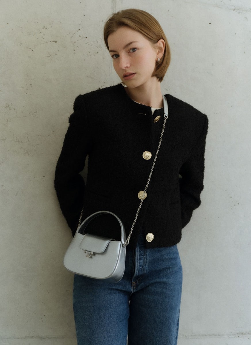 【DEMERIEL】 TILDA FLAP BAG MINI : SILVER 20,025円