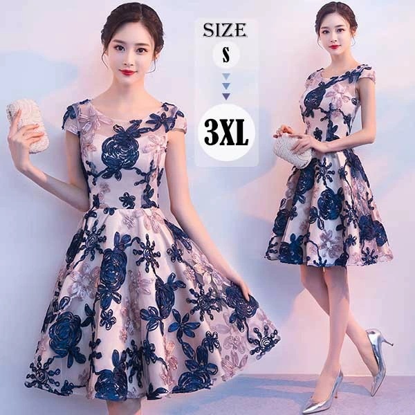 ミニ丈 ドレス ショートドレス 袖あり 大きいサイズ 小さいサイズ カクテルドレス 総レース 半袖 ひざ上丈 パーティードレス 結婚式 母親 ドレス ピアノ 発表会 演奏会 披露宴 謝恩会 春 夏 2 11,101円