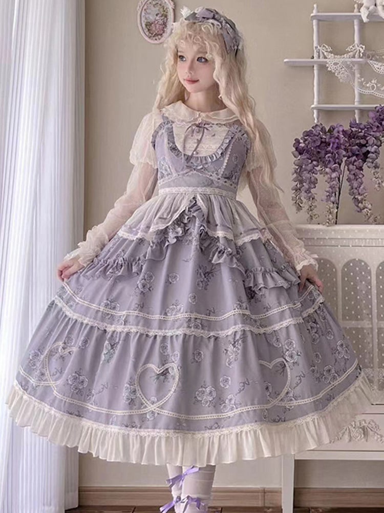 【激安本日限定】ロリータ ワンピースロリータプリンセスドレス甘くてエレガントなクラーシュクパストラルロリータドレス春