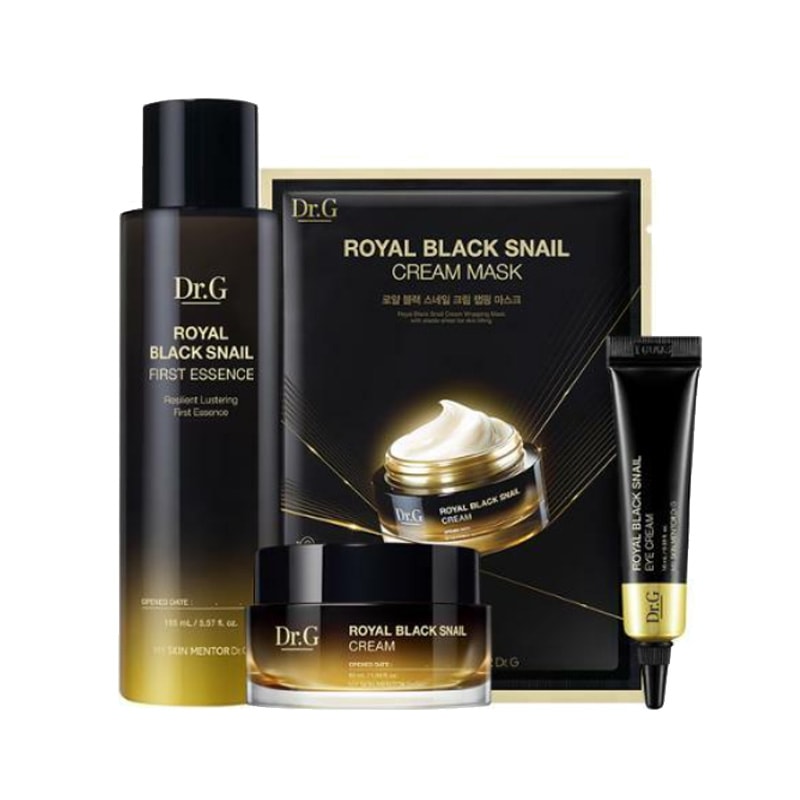 ロイヤルブラックスネイルスペシャルセット(ファーストエッセンス165ml+クリーム50ml+アイクリーム10ml+マスクパック1ea)