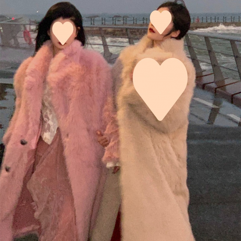 セクシーセレブスタイル2025秋冬インターネットセレブ新作イミテーションファーロング肥厚毛皮レディース韓国風ジャケット