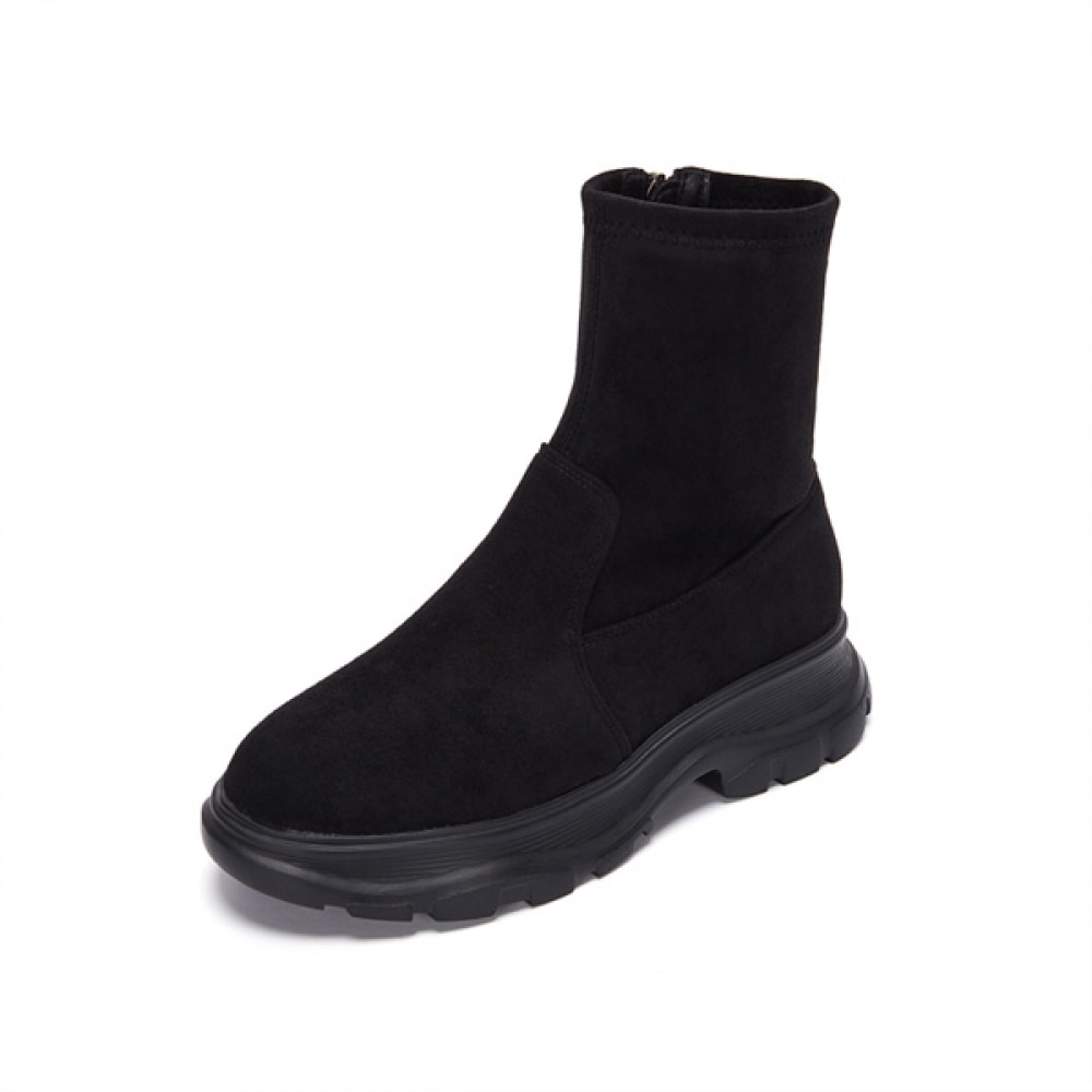 (ムック) エムムックワンコットスパンブーツスエードブラック 516223609UA