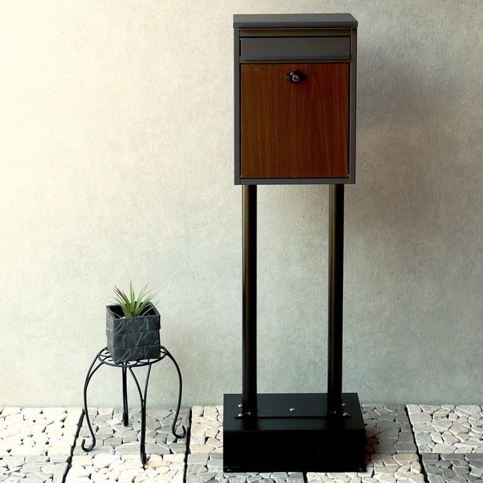 郵便ポスト スタンドポスト Shannon シャノン SDM-060 ダークグレー