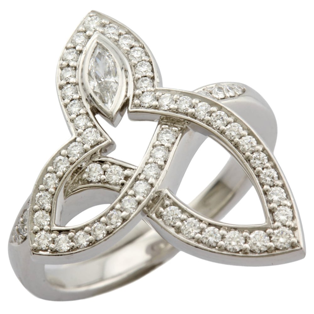 ハリーウィンストン リリークラスター リング 指輪 10.5号 Pt950プラチナ ダイヤモンド HARRY WINSTON 中古 美品 404,955円