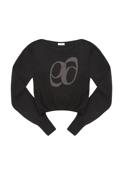 【AS"ON】 BOAT NECK KNIT / BLACK 正規品