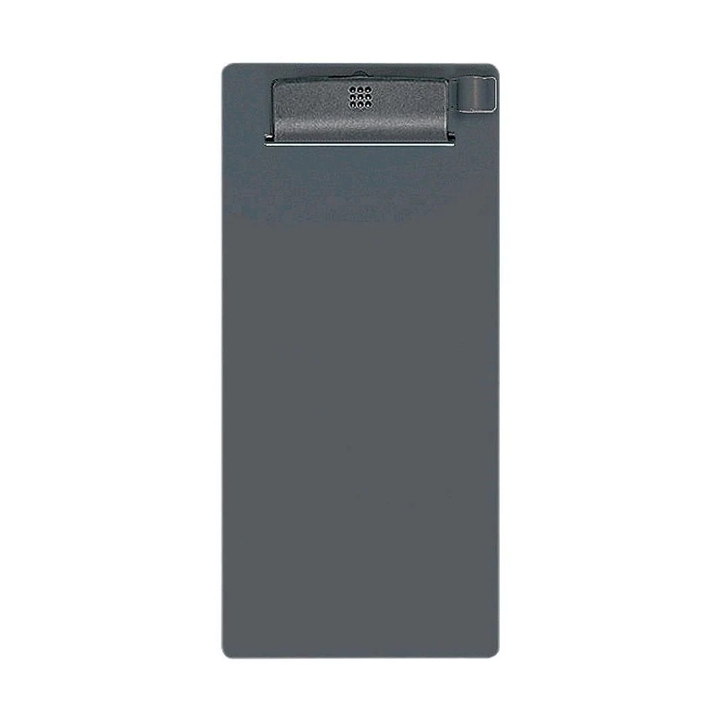 （まとめ買い）クリップボード E A5変形 110x235mm 短辺とじ ダークグレー ヨハ-61DM [x10]