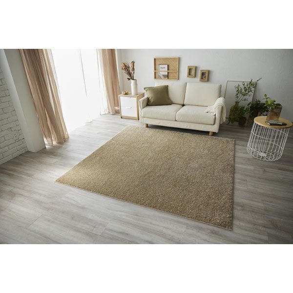 スミノエ 13476157 190190cm BE 洗える ラグ ルフレ 190190cm ベージュ メーカー直送