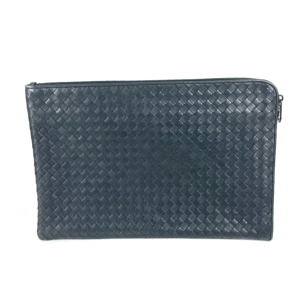 クラッチバッグ イントレチャート L字ファスナー カバン ポーチ レザー グレー