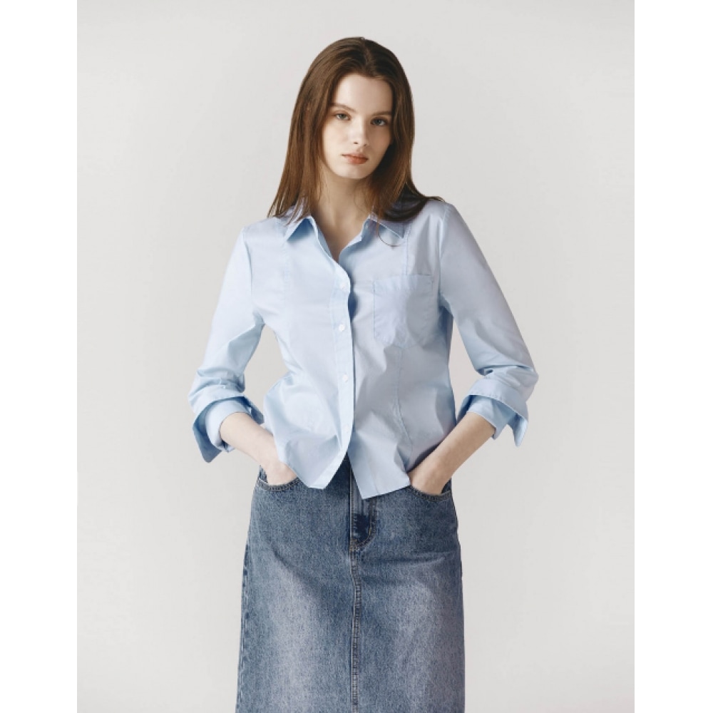 ジョルダーノ 344507 女性用スリムフィットシャツ_3色