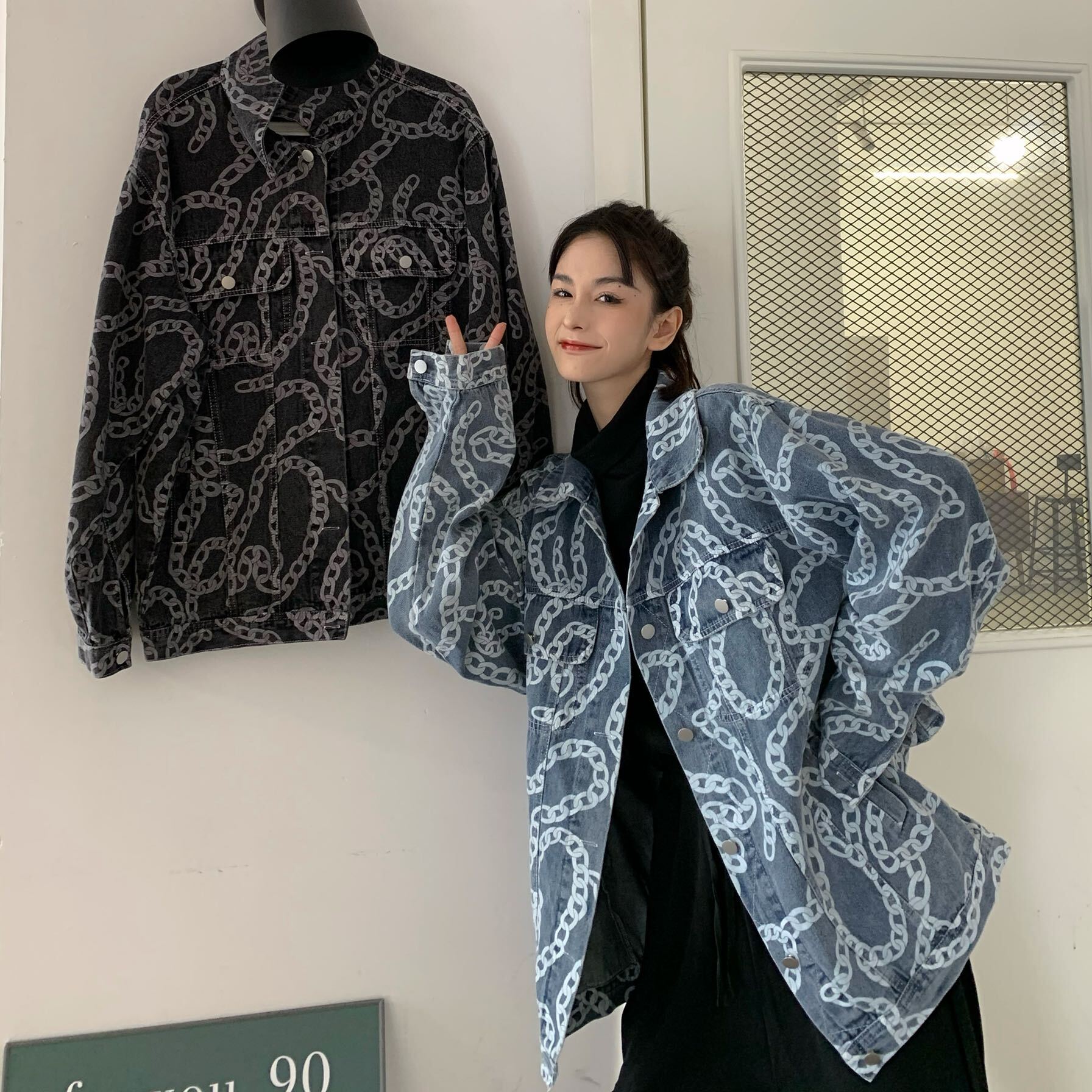 オーバーサイズデニムジャケット アウター ジャケット Gジャン 袖あり 長袖 襟付き 前開き 綿 デニム かわいい 大人可愛い きれいめ シンプル カジュアル 大人 上品 おしゃれ お洒落 かっこいい