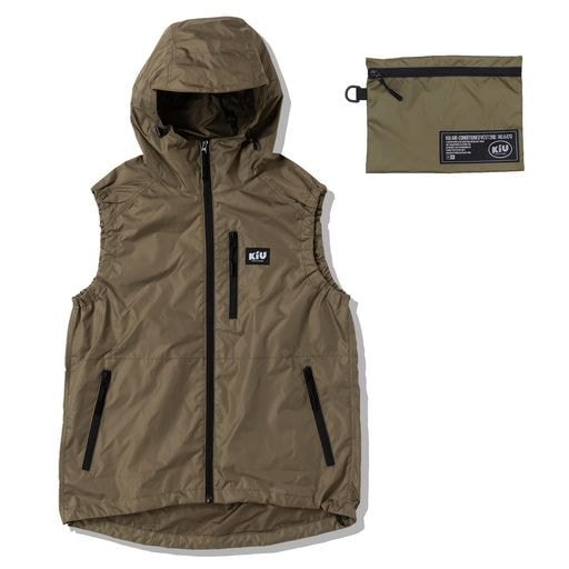 [キウ] エアコンディションドベスト 2ND AIR-CONDITIONED VEST 2ND 防水 撥水 空調 服 ベスト UVカット ポケット ファン 熱中症 暑さ対策 おしゃれ ユニセックス メ
