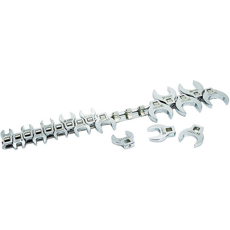 旭金属工業　18pcs 3/8sqdr クローフートレンチセット　VCS3180 (1セット18個)