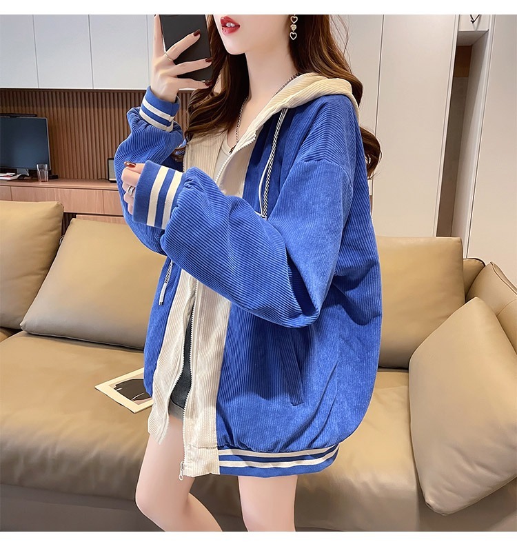アウター パーカー 袖あり 長袖 ワイド フード付き コーデュロイ かわいい 大人可愛い きれいめ シンプル カジュアル 大人 上品 おしゃれ お洒落 かっこいい レトロ 大人女子 こなれ感 個性的