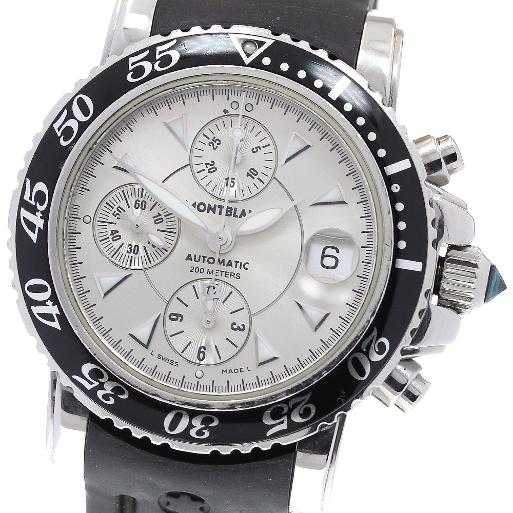 訳あり モンブラン MONTBLANC 7034 マイスターシュティック クロノグラフ デイト 自動巻き メンズ _834444【中古】