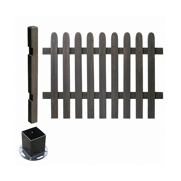 住まいスタイル ピケットフェンス ストレート 平地用連結セット ダークブラウン SFPS1200E-HB-DBR メーカー直送 10,515円