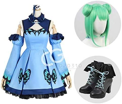 バーチャルYouTuber VTuber ホロライブ 潤羽るしあ コスプレ衣装+ウィッグ(靴別売り) /コスチューム 変身 仮装 ステージ服 舞台 ハロウィン クリスマス