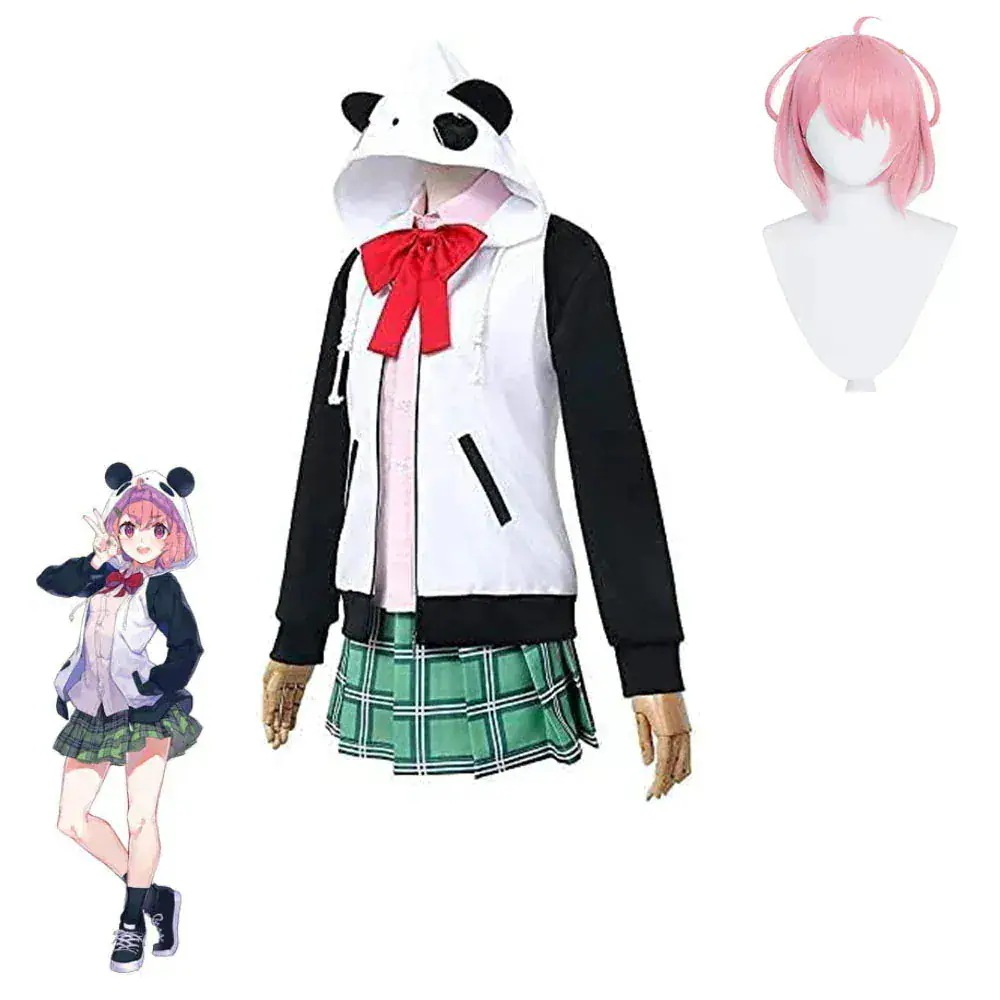にじさんじ バーチャルYouTuber VTuber 笹木咲 ささきさく ウィッグ追加可 ハロウィン 制服 パンダ パーカー クリスマス