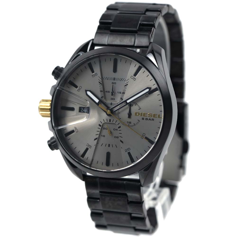 [訳ありアウトレット(ケースにキズ)] ディーゼル DIESEL 腕時計 メンズ MS9 エムエスナイン クロノグラフ 日付カレンダー ブラック DZ4474