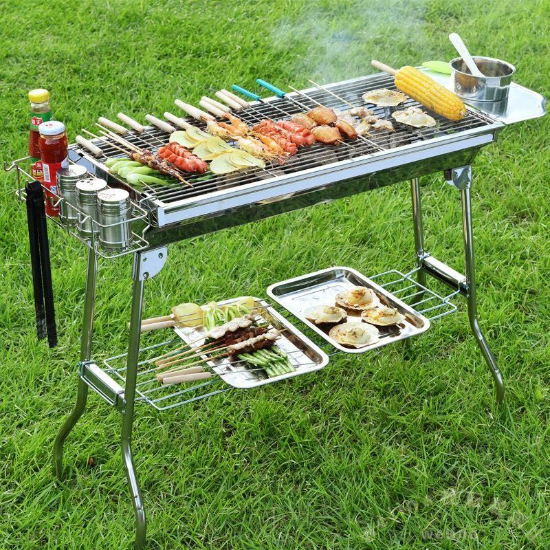 大型BBQコンロ 折りたたみ 焚き火台 アウトドア鉄板焼き Welina 515人用 BBQ網付き キャンプ/庭で大活躍 収納コンパクト 頑丈設計