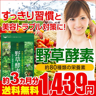 【送料無料】野草酵素　約3ヵ月分　メール便送料無...のサムネイル