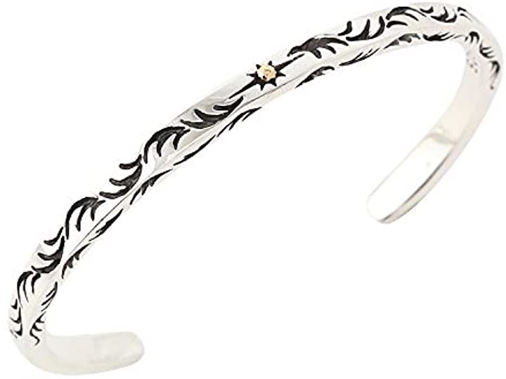 シルバー925 バングル サンライズ 太陽 アラベスク 唐草 ネイティブ cmy190202-3 c