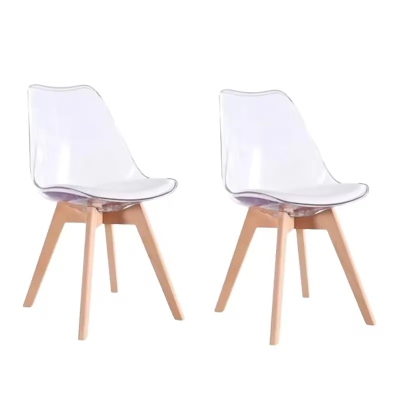 チェア 2脚セット 背もたれあり 肘なし コンパクト モダン 北欧風