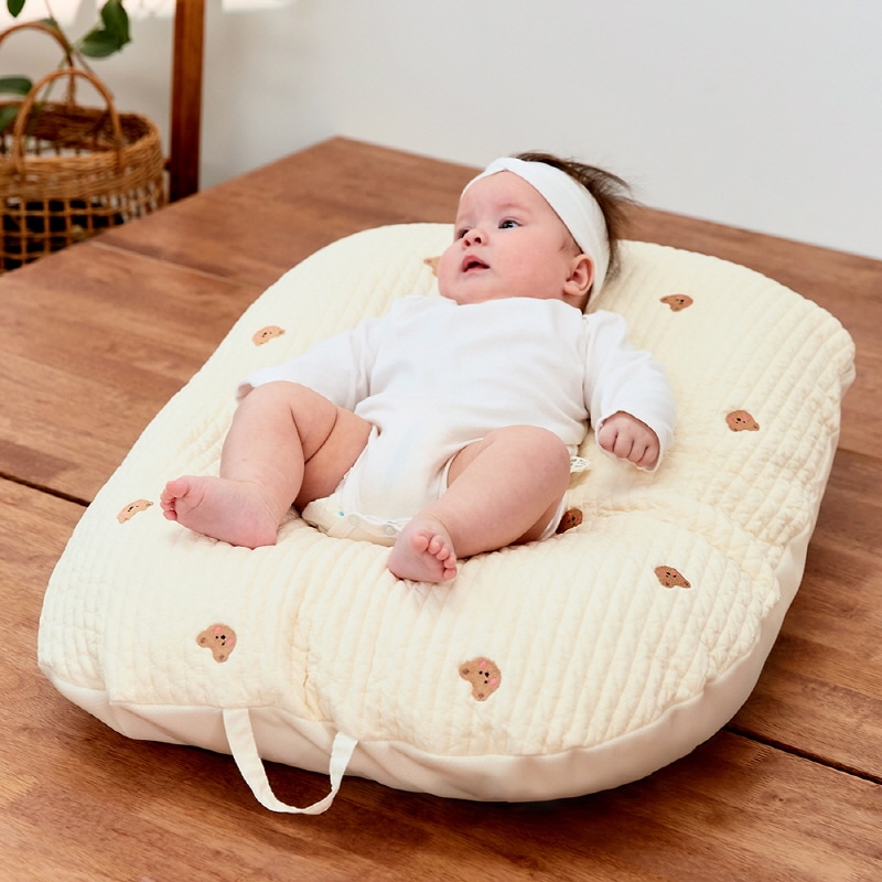 ベベヌーボー 新生児 純綿 刺繍 両面 逆流防止クッション
