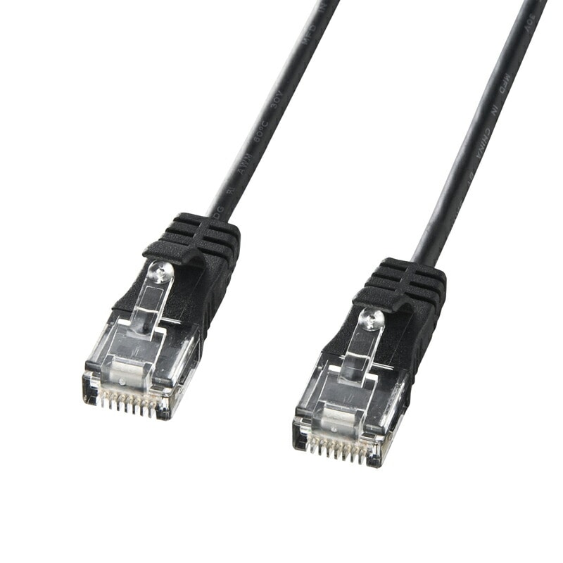 （まとめ買い）カテゴリ6準拠極細LANケーブル 7m ブラック KB-SL6-07BK [x3]