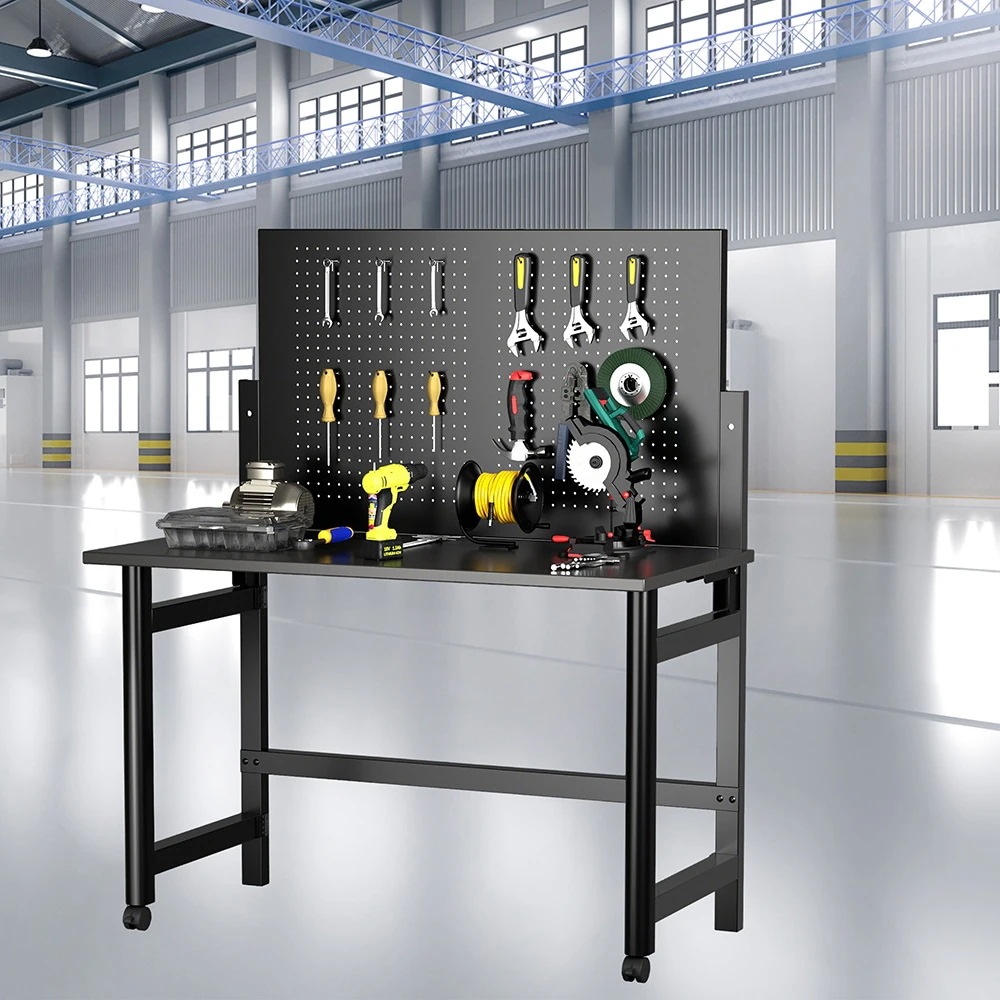 【国内即日発送】ツールテーブル ツールキャビネット 折り畳み ツールワゴン ツールカート工具カート 収納ロールキャビネット スチール ローラーキャビネット幅100*奥行き53*高124 フック付 DI