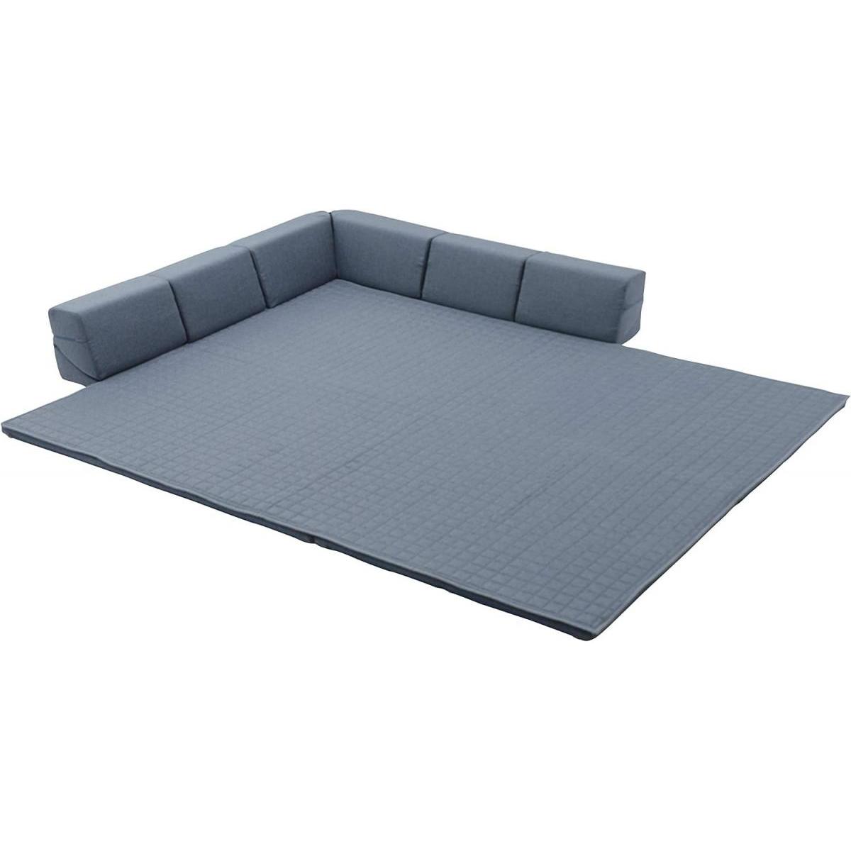 【I】セルタン(CELLUTANE) ラグマット シングルコーナーソファ付き ZONIA Lサイズ インディゴブルー　プレイマット 【受注生産品】【代引不可/沖縄・離島