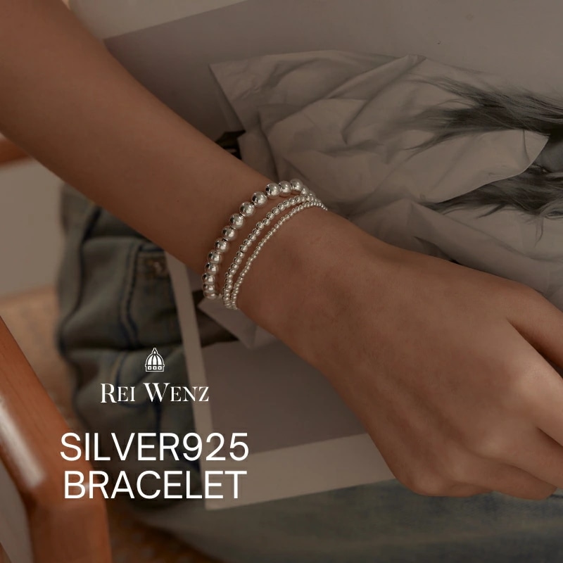 高品質Silver925】【予約商品】シルバー ブレスレット メタルボール 丸玉 2連 3連 レイヤード レディース 重ね 金属アレルギー インスタ おしゃれ オフィス プレゼント 人気 韓国 17,140円