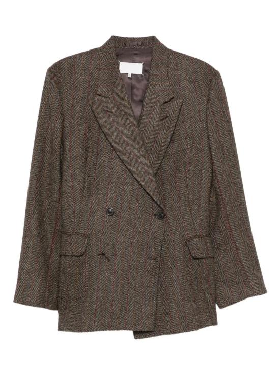MAISON MARGIELA Women Suit Jackets S29BN0413 M35607 001F BROWN STRIPES