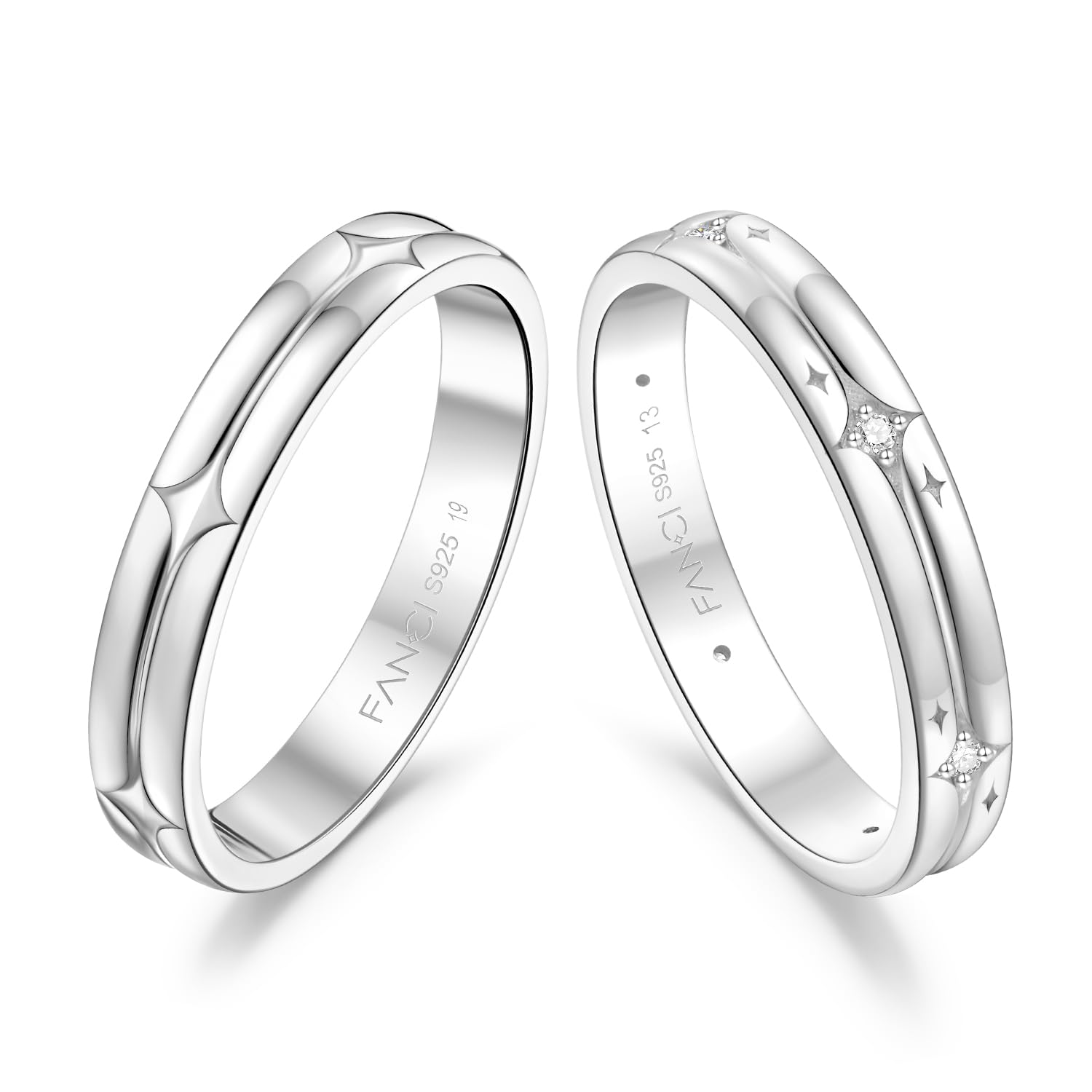 [FANCIME] ネックレス レディース ブレスレット ピアス リング クロススター 「星の光り」 星モチーフ ジルコニア ピュア シルバー S925 キラキラ 人気 首飾り ブランド クリスマス