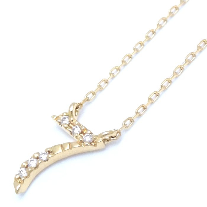 ナンバー ネックレス No.7 ダイヤモンド0.01ct K18YG イエローゴールド/292517【中古】