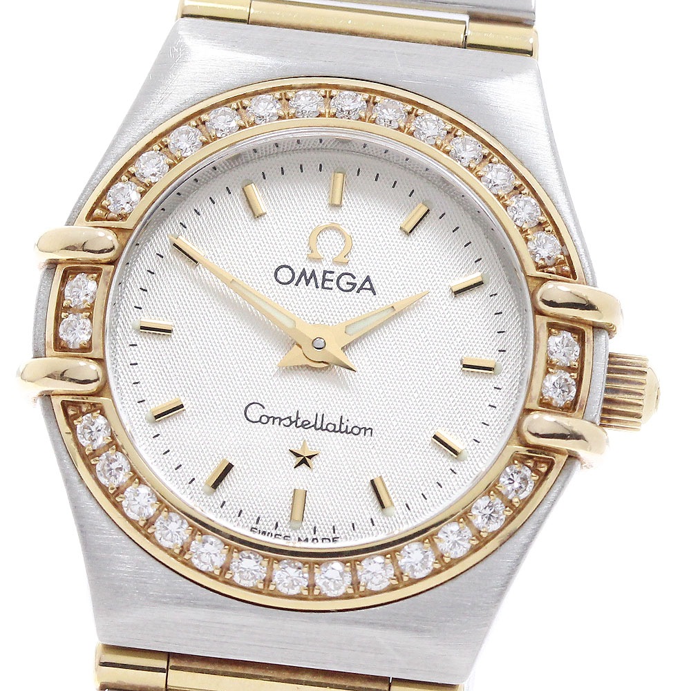 オメガ OMEGA 1267.30 コンステレーション ミニ ダイヤベゼル フルバー クォーツ レディース _939359【中古】