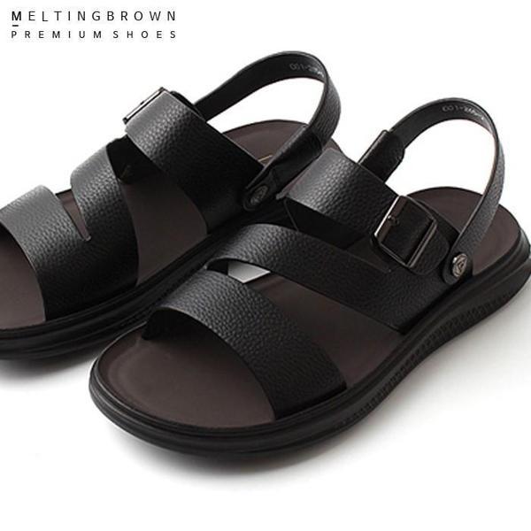 男性レザーサンダル メンズ シークレットヒールサンダル メンズ オフィスサンダル AL21
