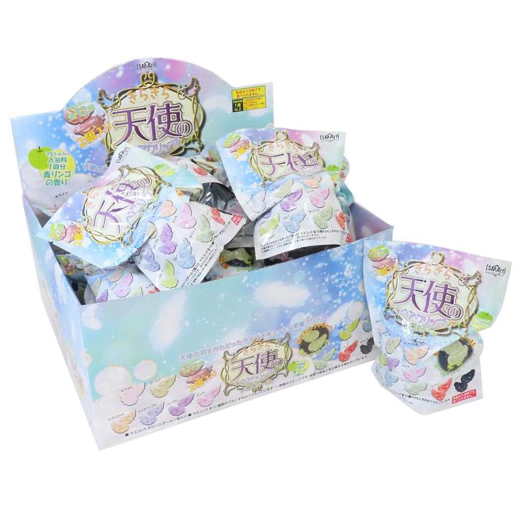 入浴剤 きらきら天使のヘアクリップ 全11色 24個入セット おもしろ 雑貨 グッズ