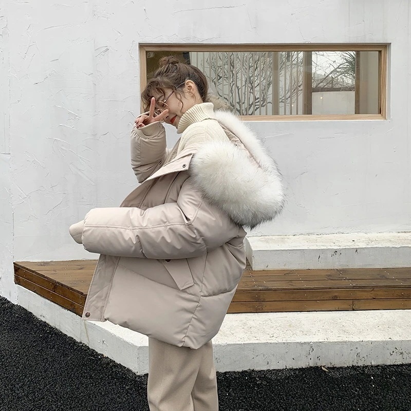 フェミニンダウンコットンジャケット婦人服23韓国風パンジャケットゆったり厚みのあるコットンジャケット
