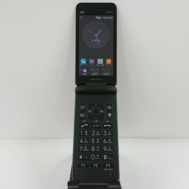 GRATINA KYF42 au ブラック 送料無料 本体 c10195 【中古】