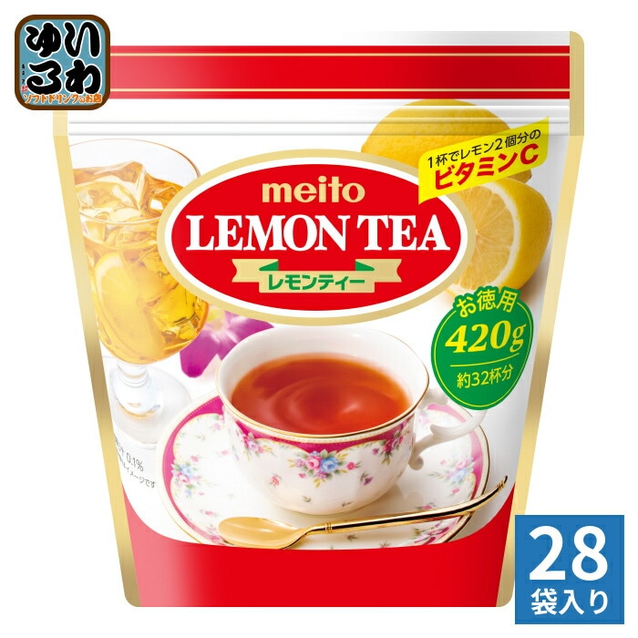 名糖産業 レモンティー 420g 28袋入 (7袋×4 まとめ買い) 紅茶 粉末 インスタント