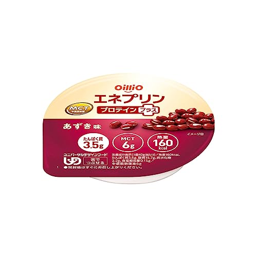 日清オイリオ エネプリン プロテインプラス あずき味 40g24個入り ハイカロリープリン MCT配合 栄養補助食品 介護食(舌でつぶせる やわらかい 食べきりサイズ 高カロリー エネルギー たんぱ