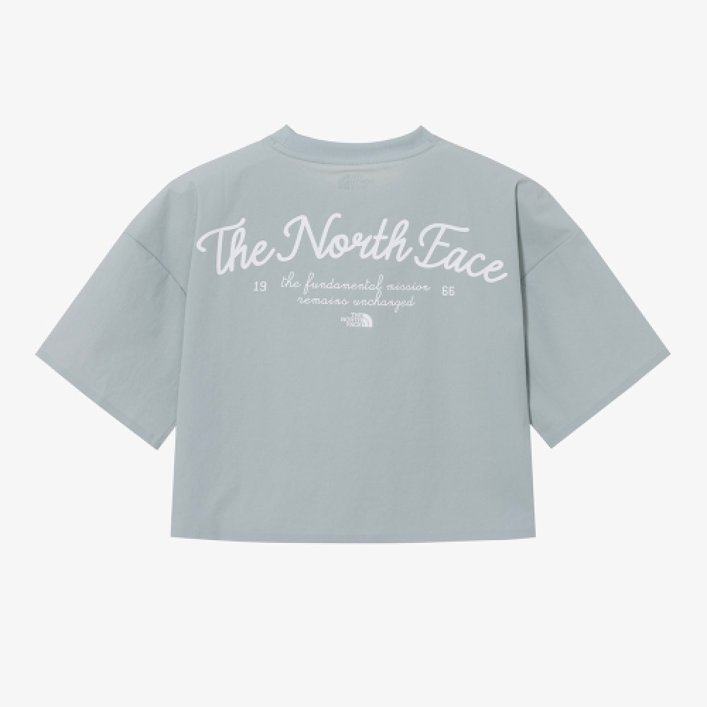 ザ・ノース・フェイス NT7UR36L ホワイトレーベル女性用アイスラン半袖ラウンドTシャツ_クールグレー